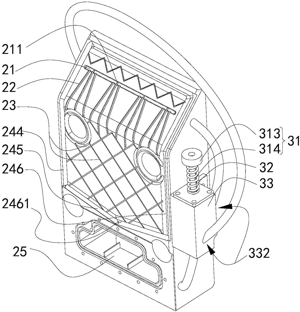 Self-oil-feeding type punching-mold guide component and punching mold