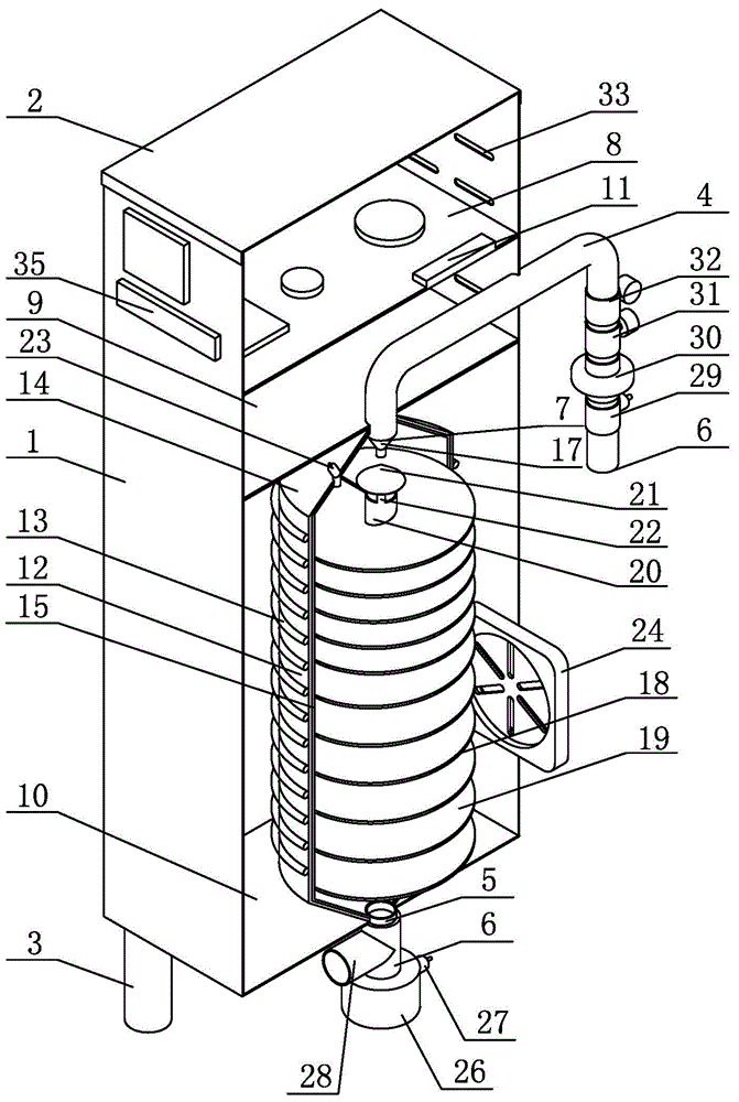 Column-shaped energy-saving steam generator