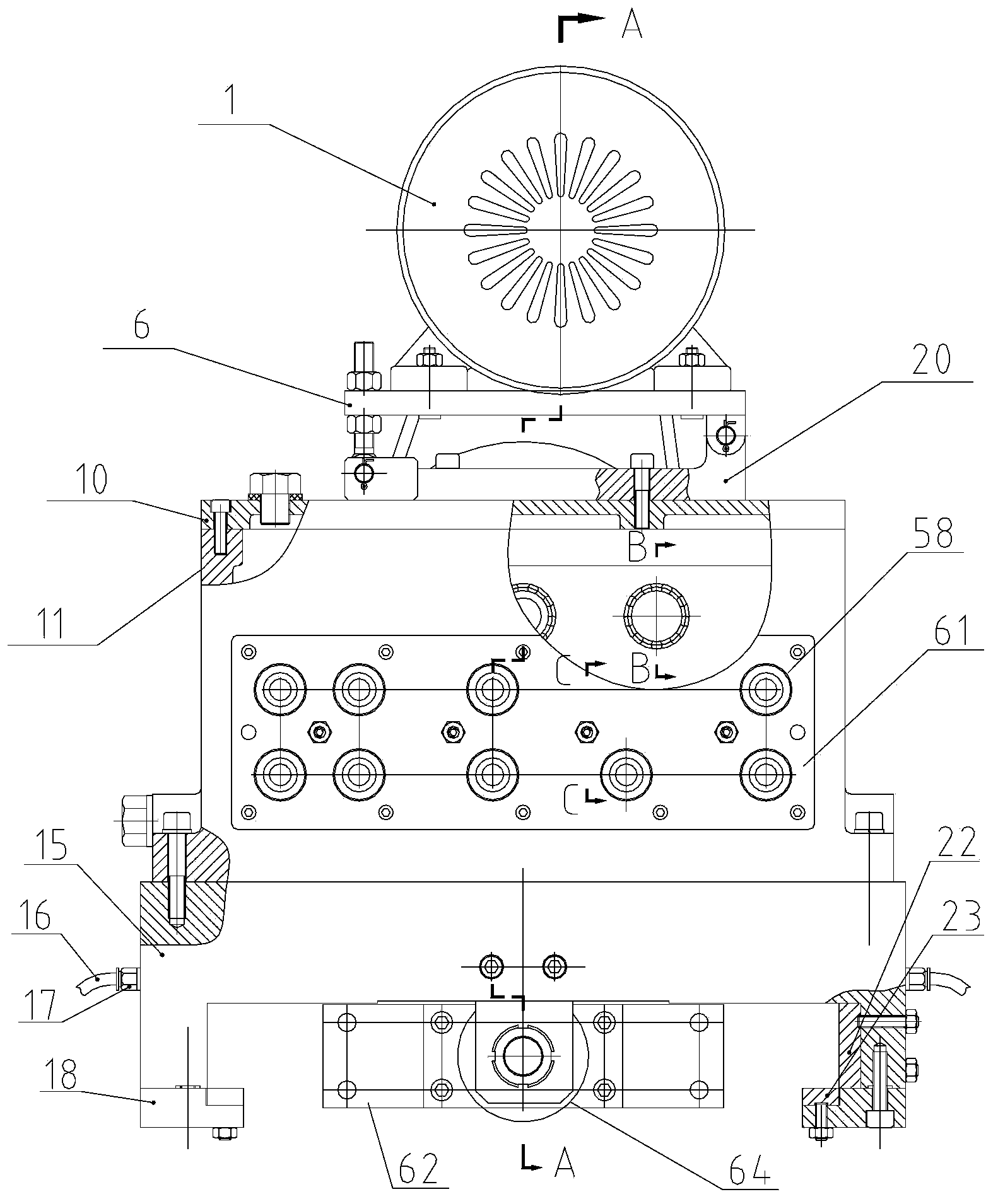 Multiple-shaft drill bit machine tool for processing threaded bottom hole in side surface of crank case and processing method thereof