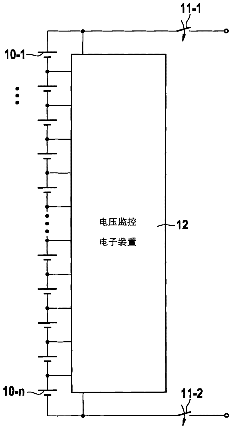 Series circuit of switching regulators for energy transfer in battery systems