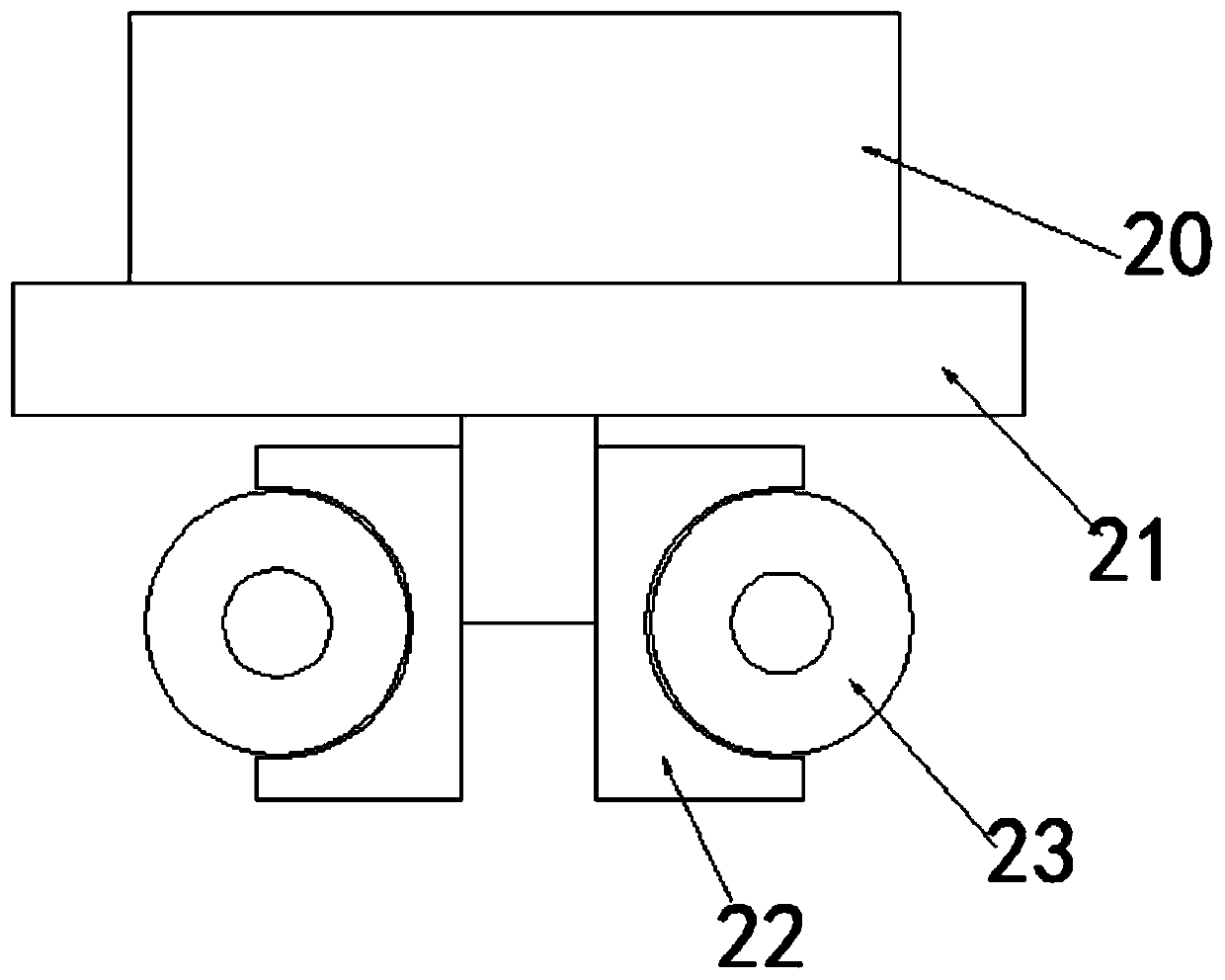 Transport vehicle material box discharging device