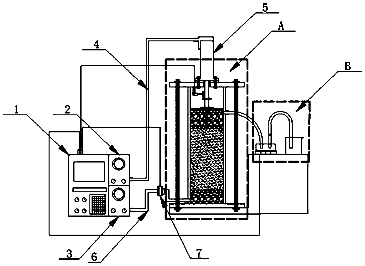 Indoor test device for measuring seepage erosion characteristics of multiple layers of soil samples under in-situ pressure