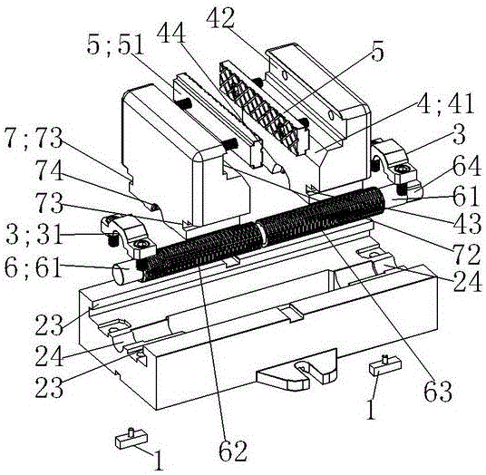 Multifunctional machining clamp for clamping