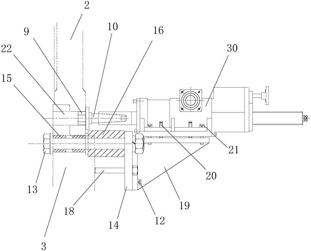 Co-drilling and reaming processing method and equipment for marine low-speed diesel engine crankshaft flywheel