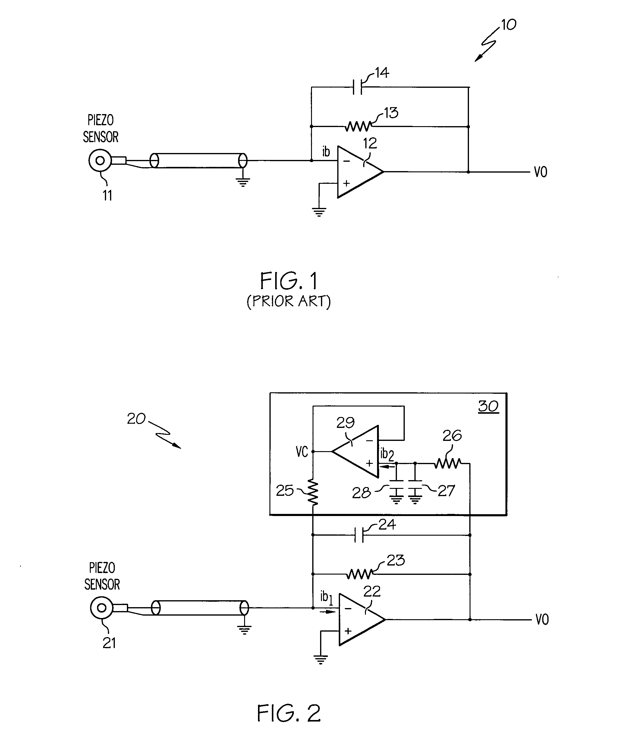 Apparatus for reducing offset voltage drifts in a charge amplifier circuit