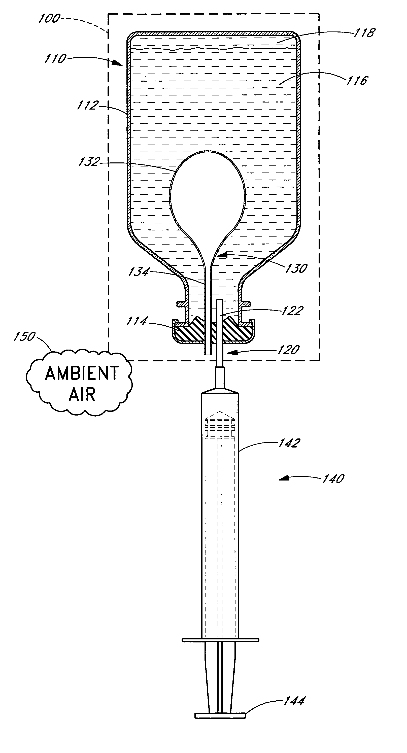 Vial adaptor for regulating pressure