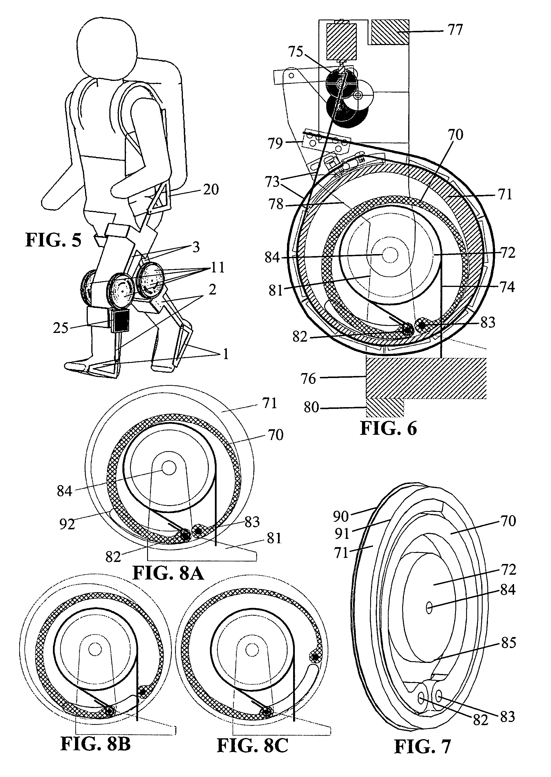 Metabolically efficient leg brace