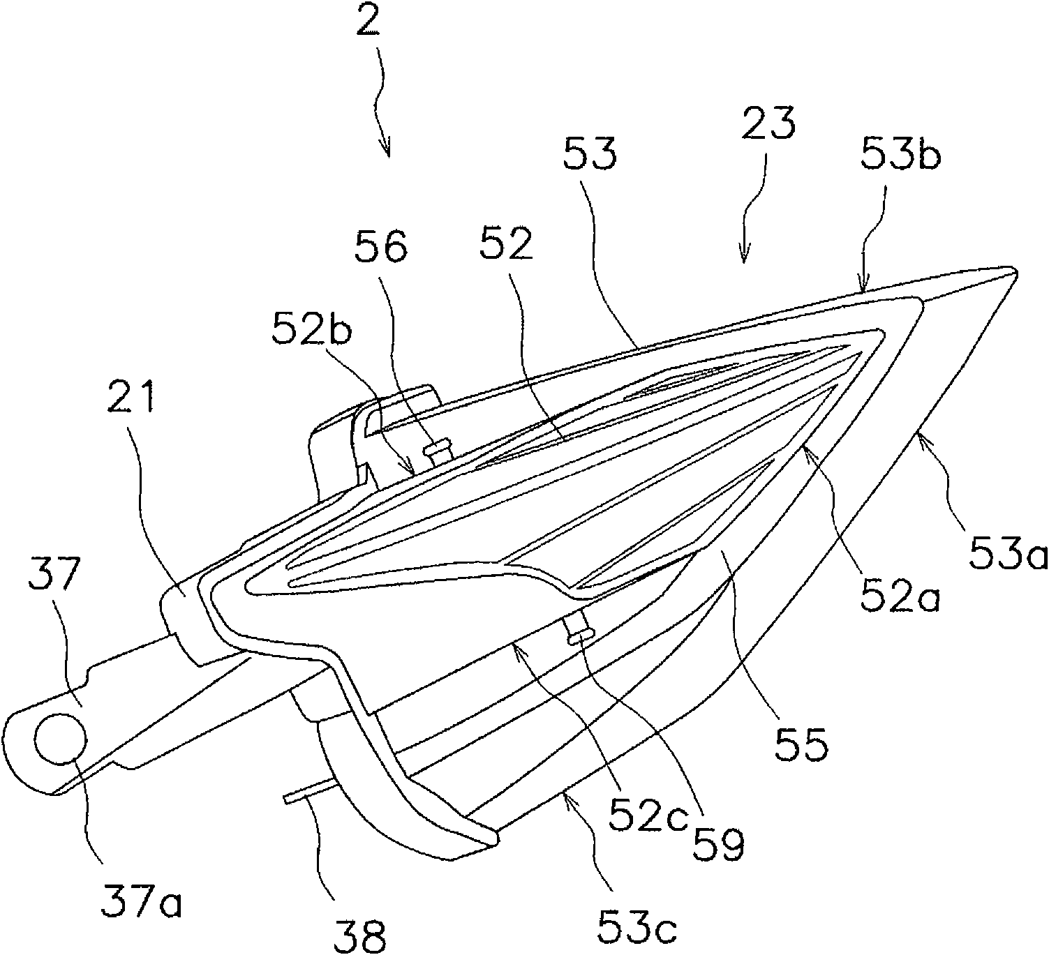 Tail light unit for motorcycle