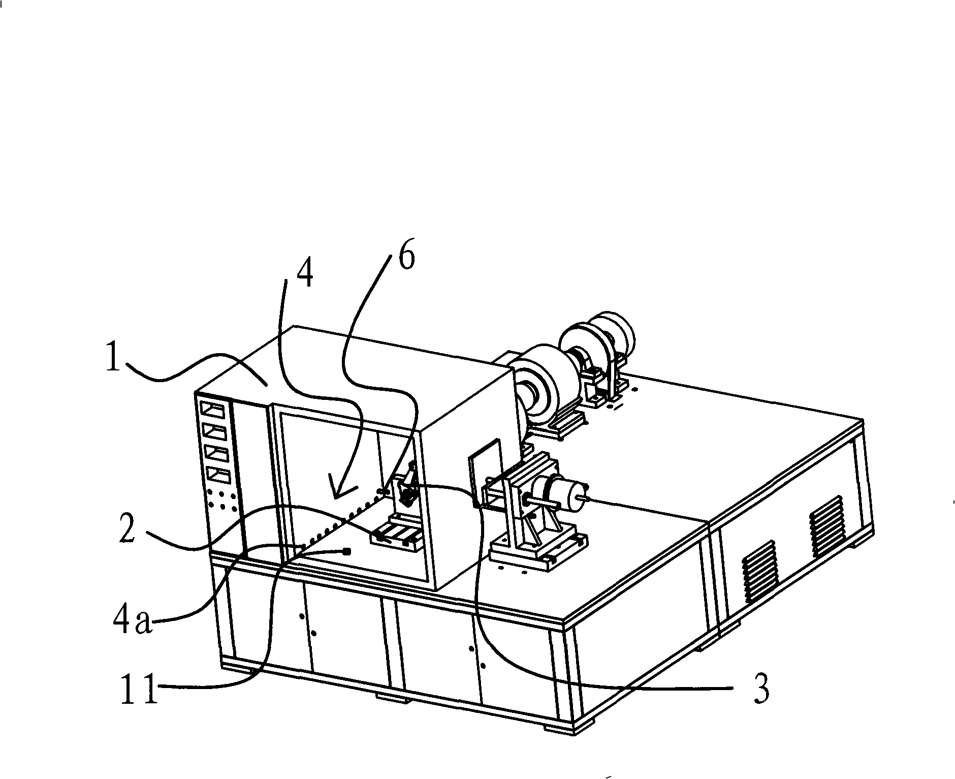 Automatic adjusting arm test stand powder dust environmental test apparatus for vehicle brake gap