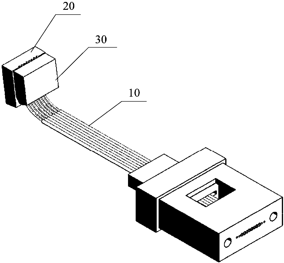 Bending optical fiber array and preparation method thereof