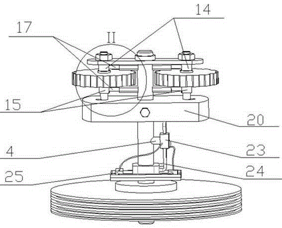 A stepless automatic adjusting device for die roll gap of vertical ring die straw briquetting machine