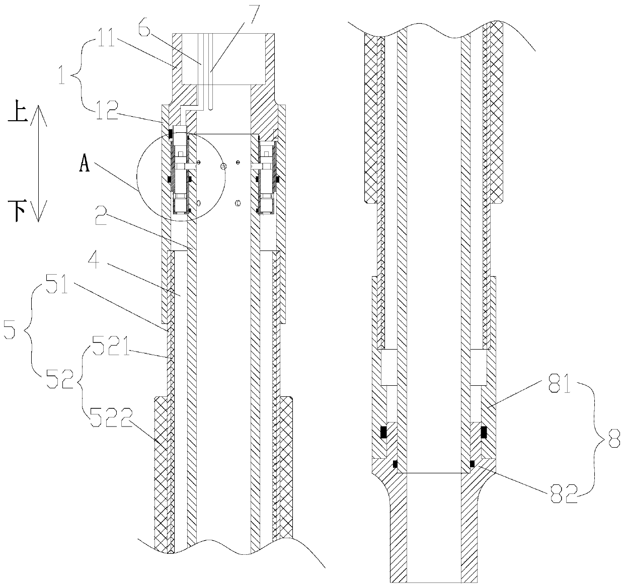 A pneumatically expandable packer for oil and gas wells