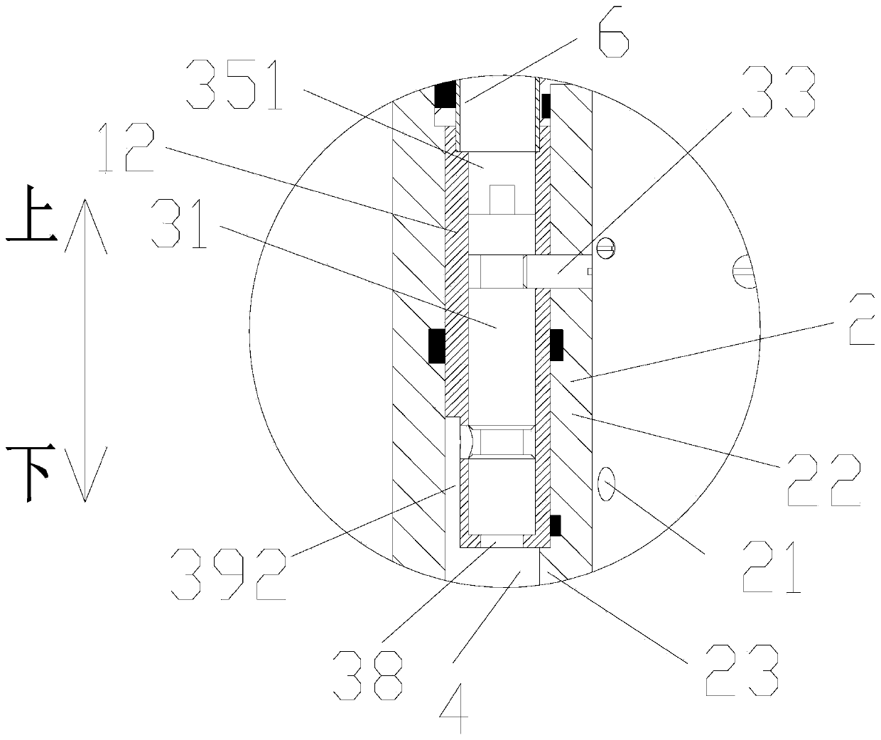 A pneumatically expandable packer for oil and gas wells