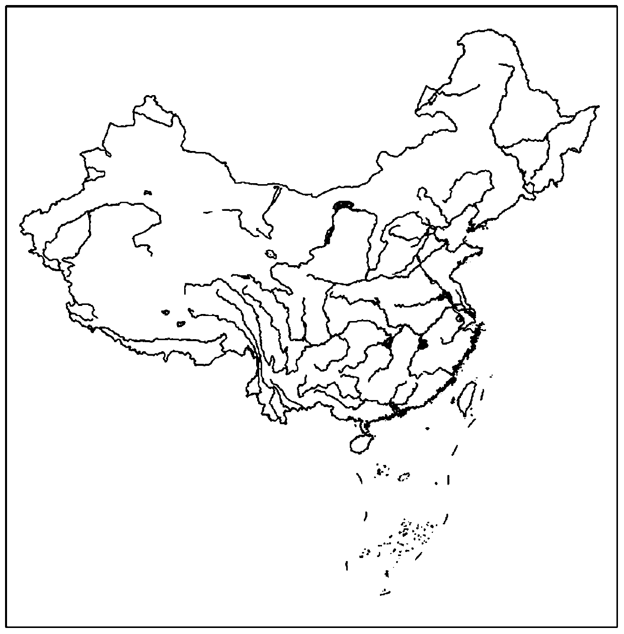 Drainage basin map making method for vector graphic file