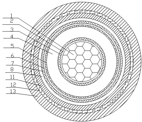 Fire-resistant inflaming retarding high-voltage cable