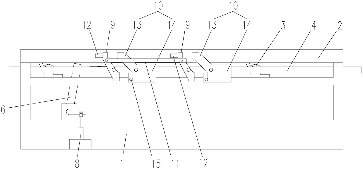 Hemp-type hackling machine shifting fork mechanism