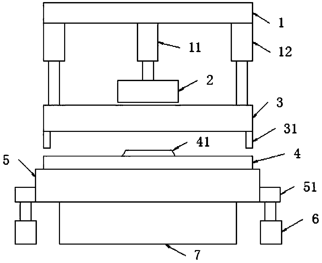 Forming mold for back panel of refrigerator