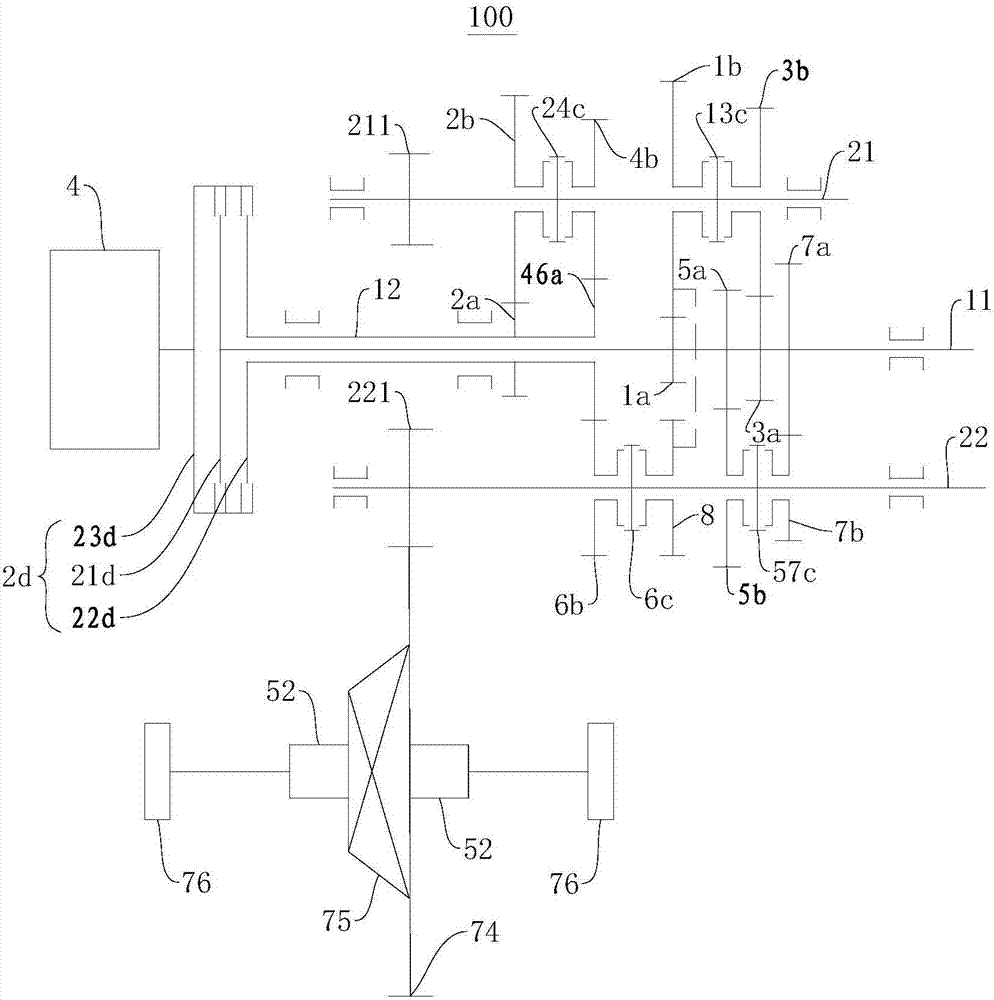 Power driving system and vehicle