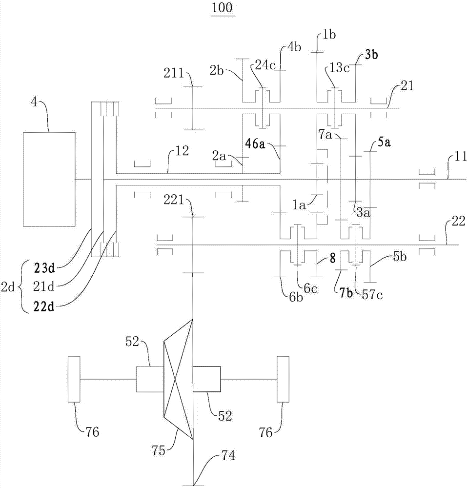 Power driving system and vehicle