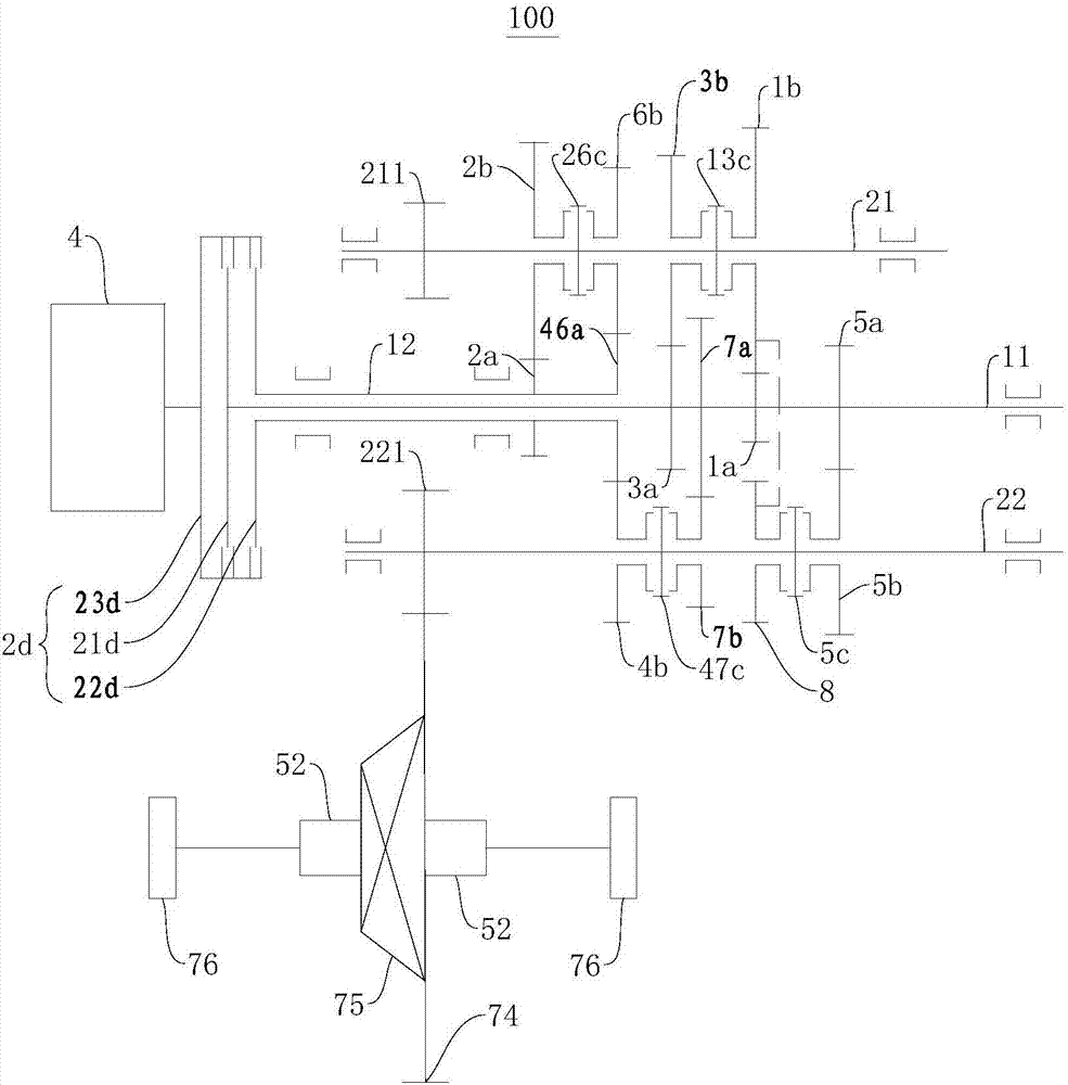 Power driving system and vehicle