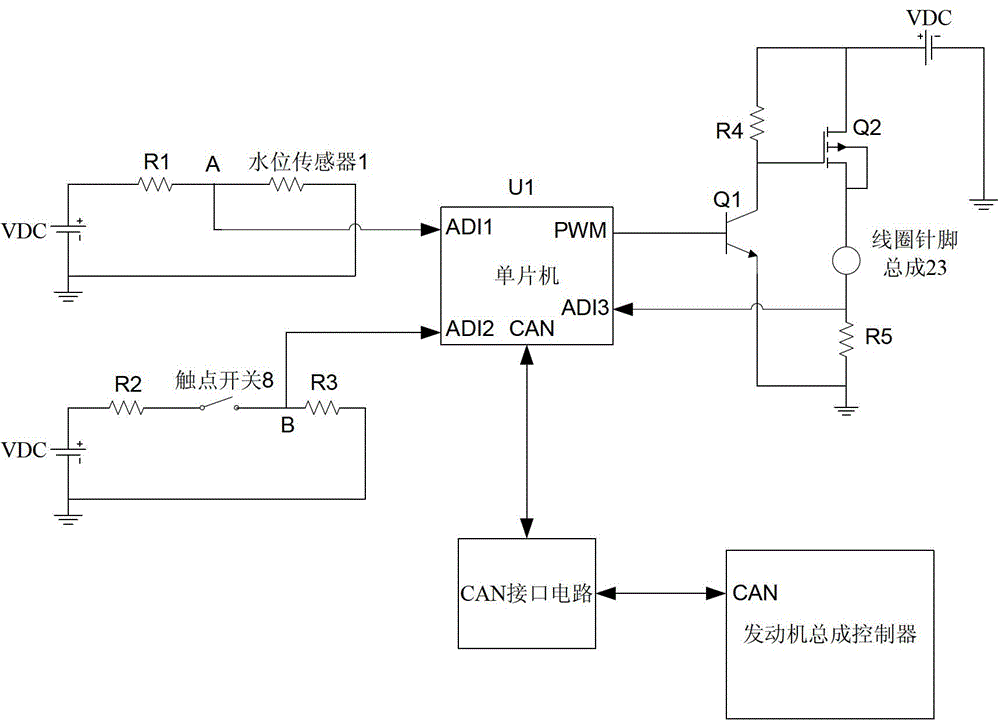 Fuel filter automatic drain valve with operating state self-detection function