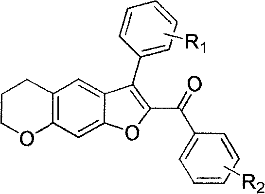 Furan-azo- [3,2-g] chromene compound and application thereof