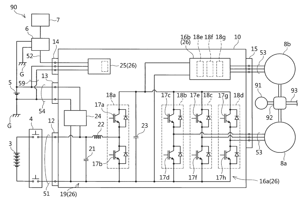 In-vehicle structure of electric-power converter