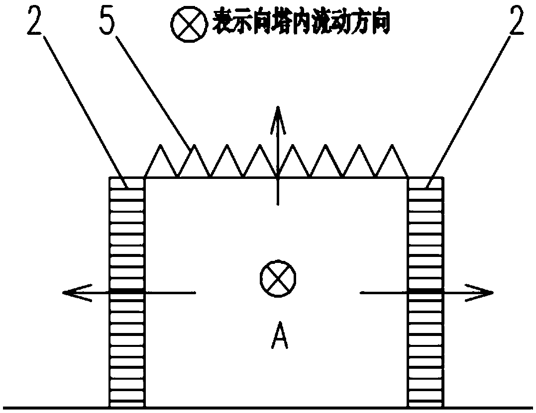 Dry-wet mixing large-scale cooling tower with petal-shaped packing arrangement, cooling system and method