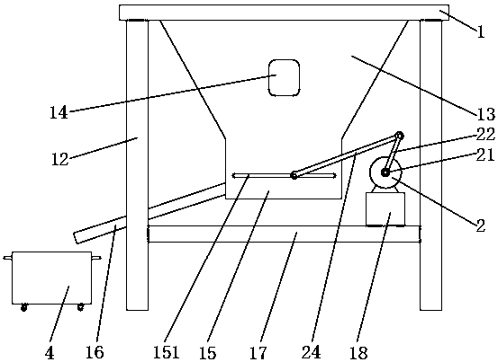 Automatic waste collection device of stamping die