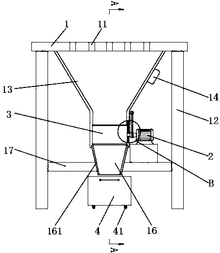 Automatic waste collection device of stamping die