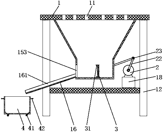 Automatic waste collection device of stamping die