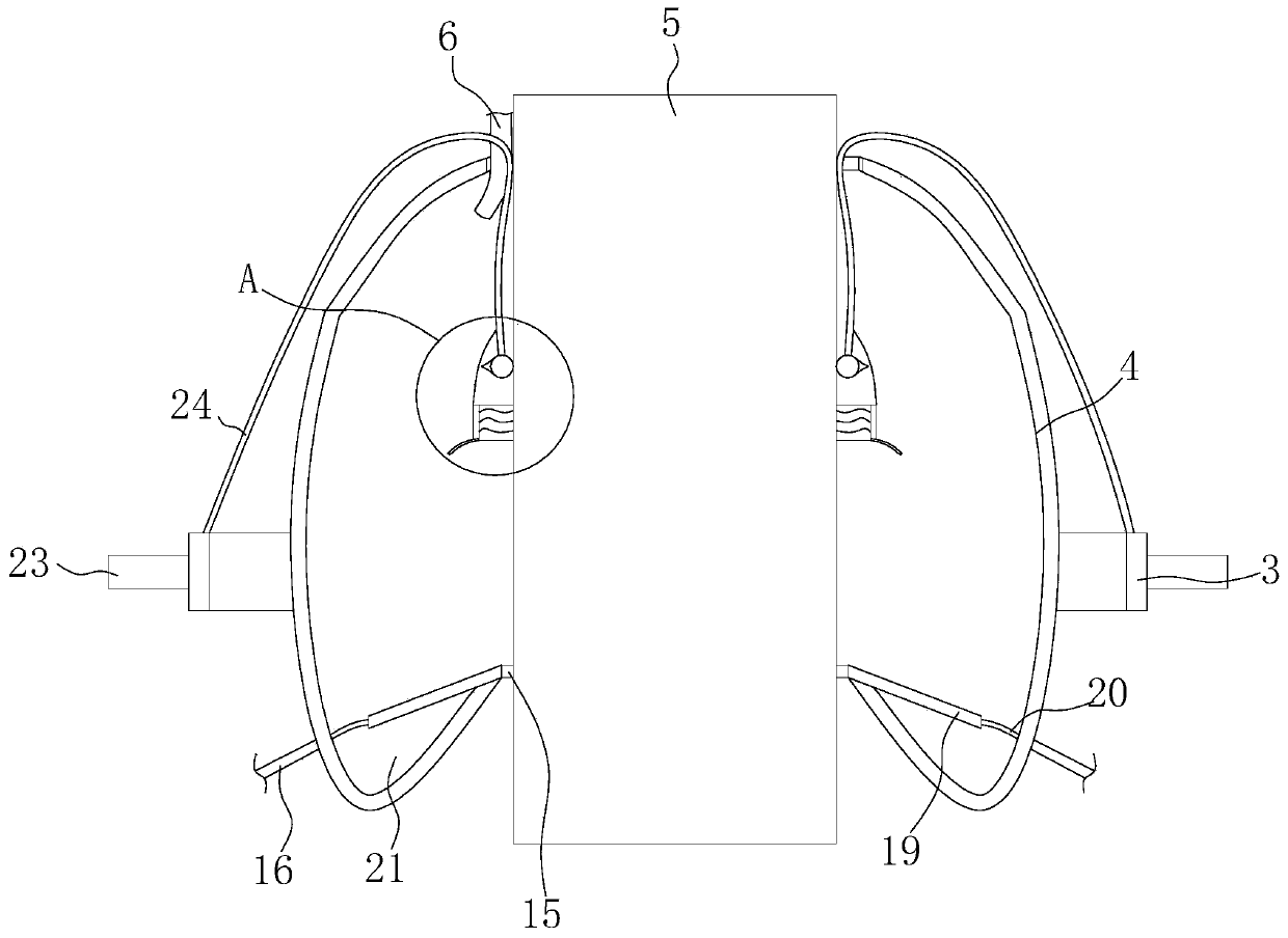 Trunk surface interspace disordered stab-in pest expelling equipment based on landscaping engineering