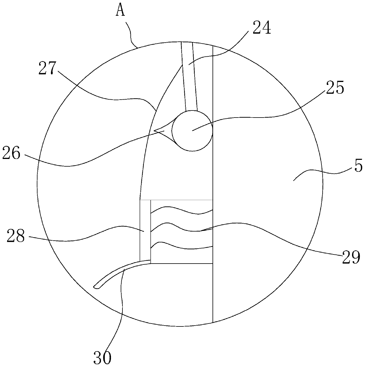 Trunk surface interspace disordered stab-in pest expelling equipment based on landscaping engineering