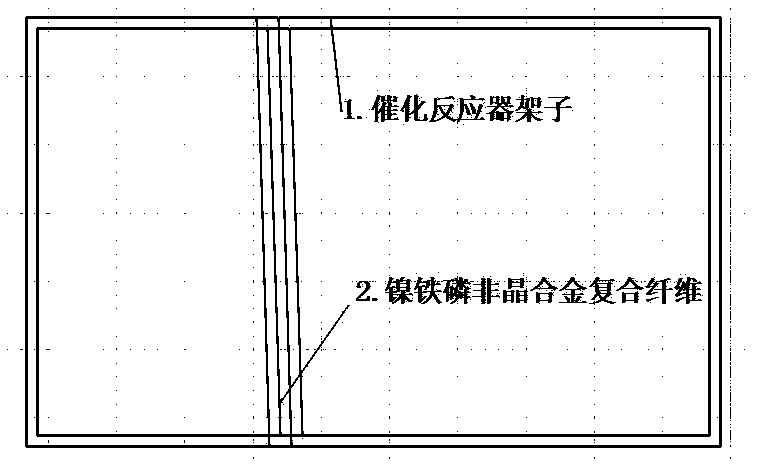 Production method of nickel-iron-phosphorus amorphous alloy catalytic reactor