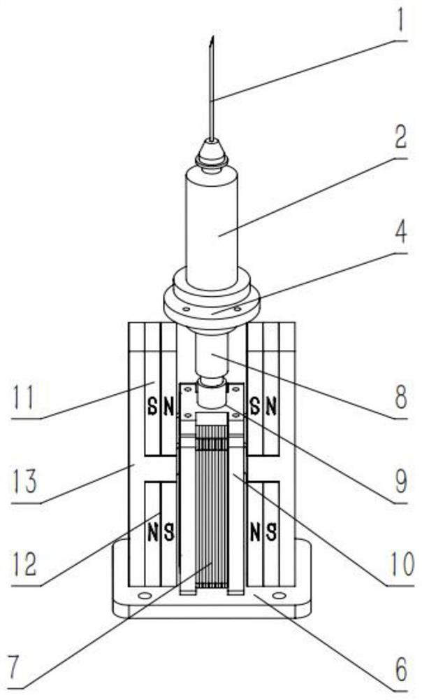 Electromagnetic force driven automatic injection device