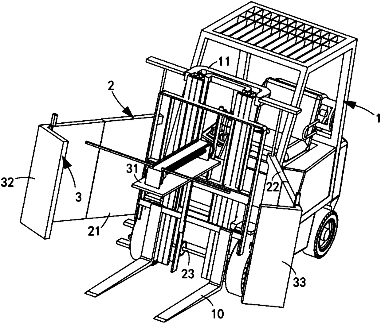 Novel automatic clamping electric carrying vehicle