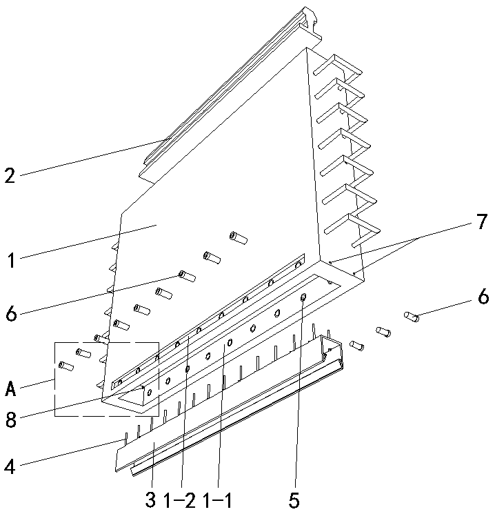 Assembly-type shear wall connecting structure and construction method thereof