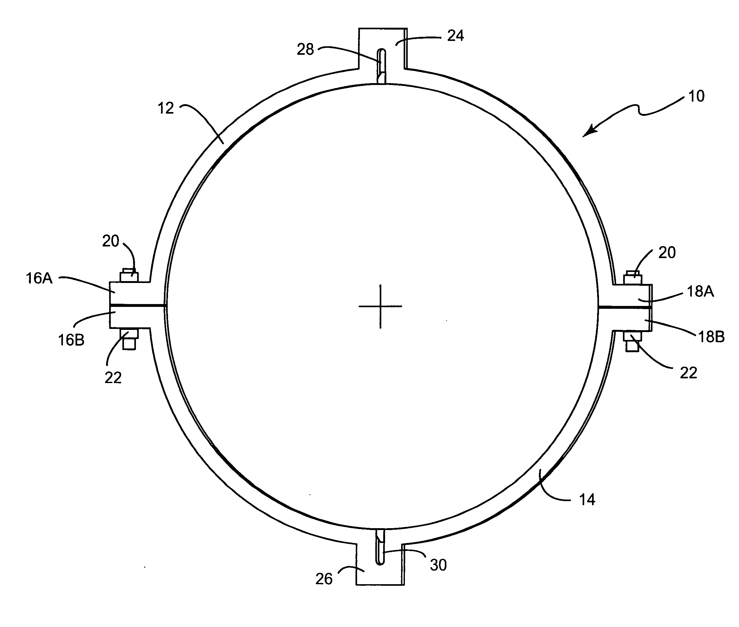 Method and apparatus for matching the thermal mass and stiffness of bolted split rings