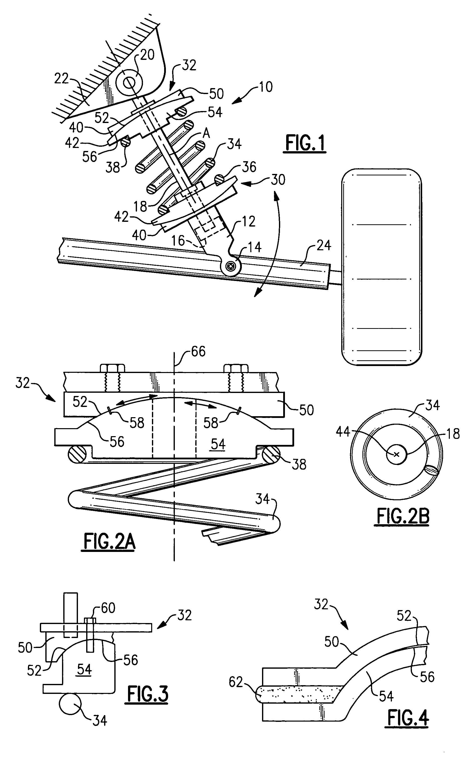 Static pierce point centering spring seat