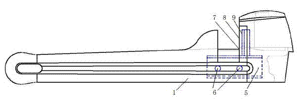 Insert reinforced nylon pipe pliers and manufacturing method