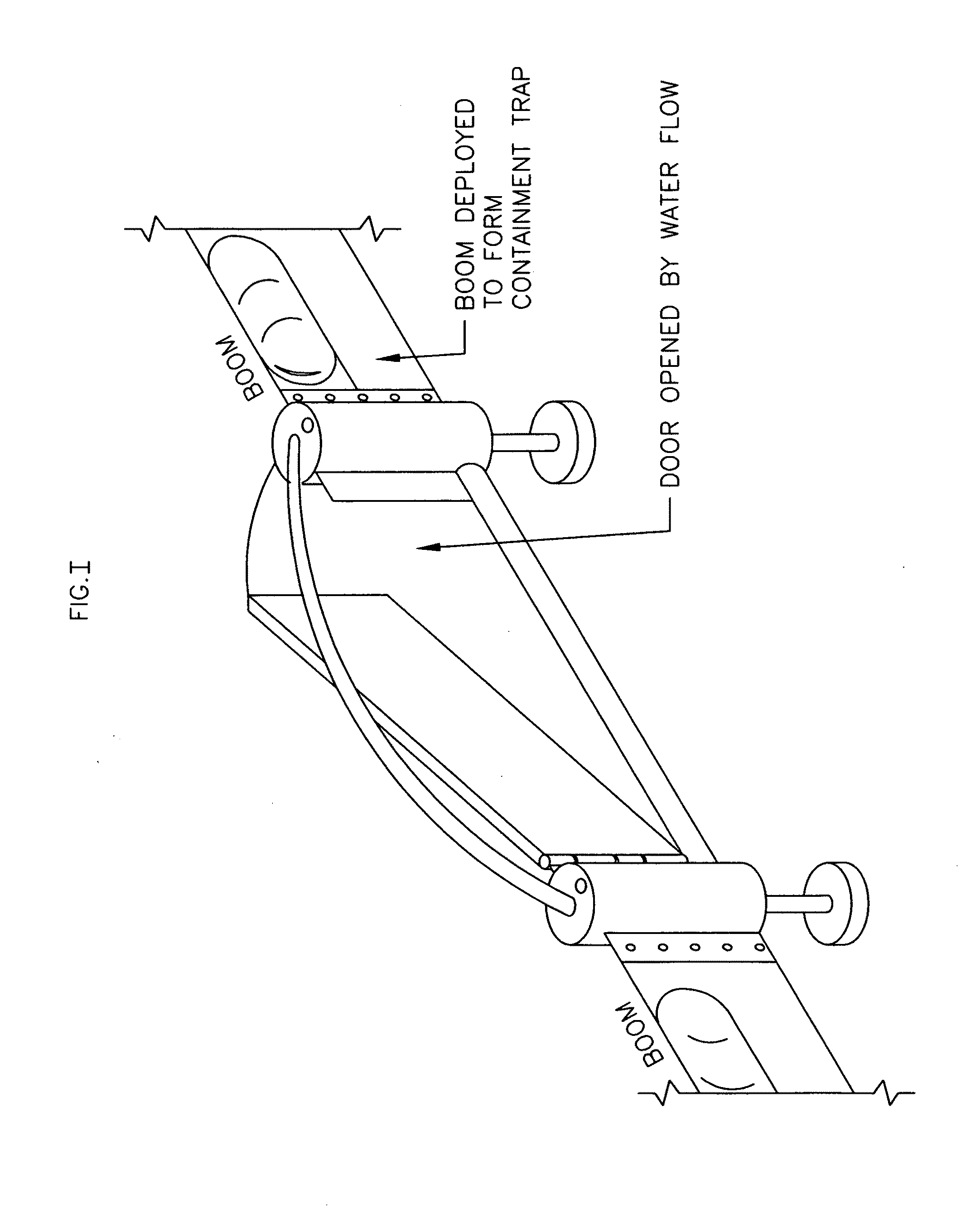 Floating marine debris trap