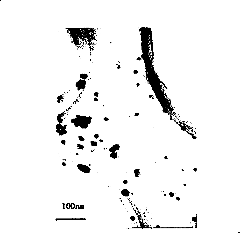 Process for preparing nanometer zirconium dioxide powder by double liquid phase hydrolysis