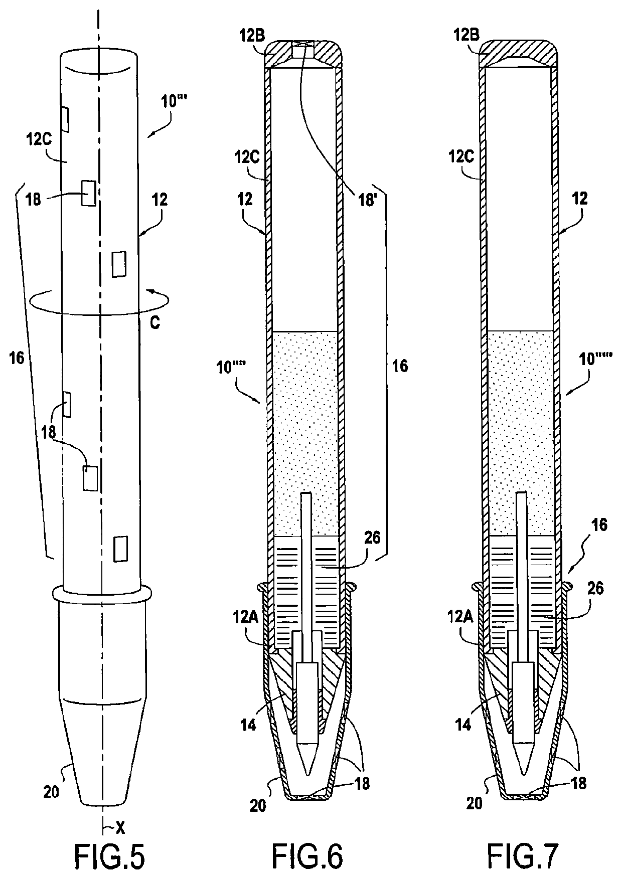 Free ink writing instrument with microfluidic valve