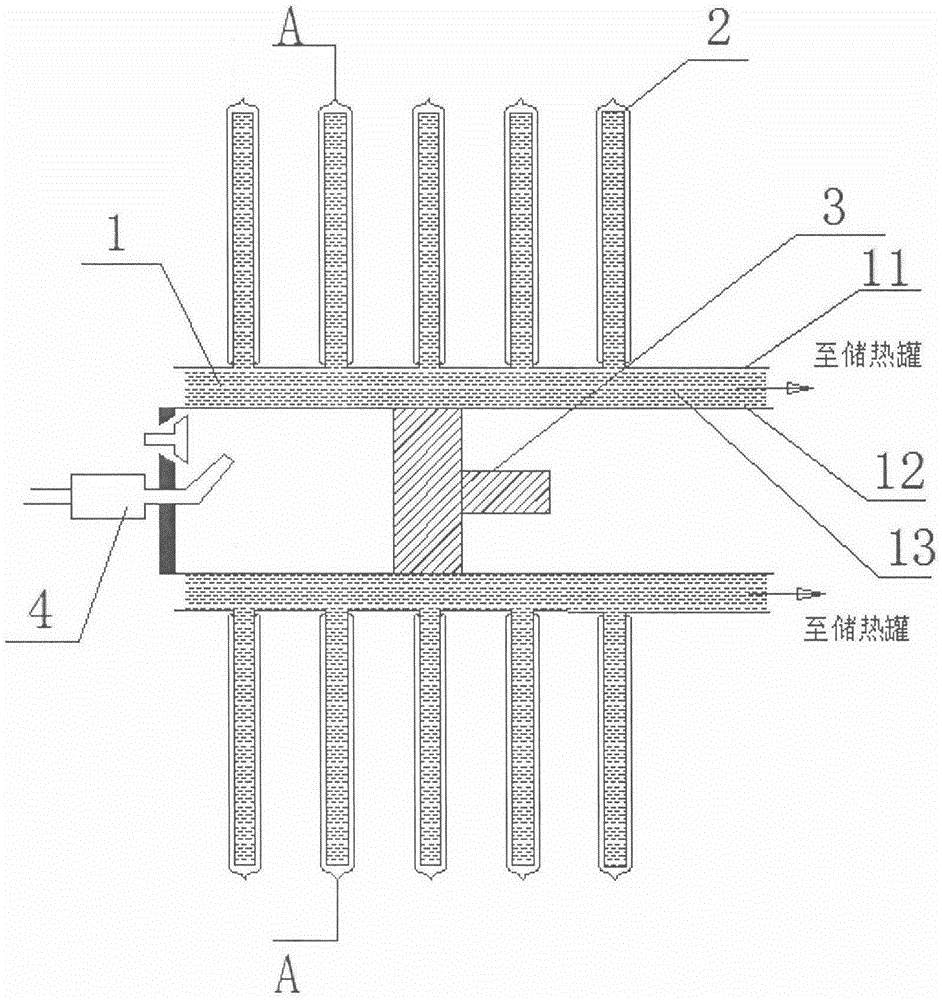 Fluid heat-conduction medium type solar power cylinder