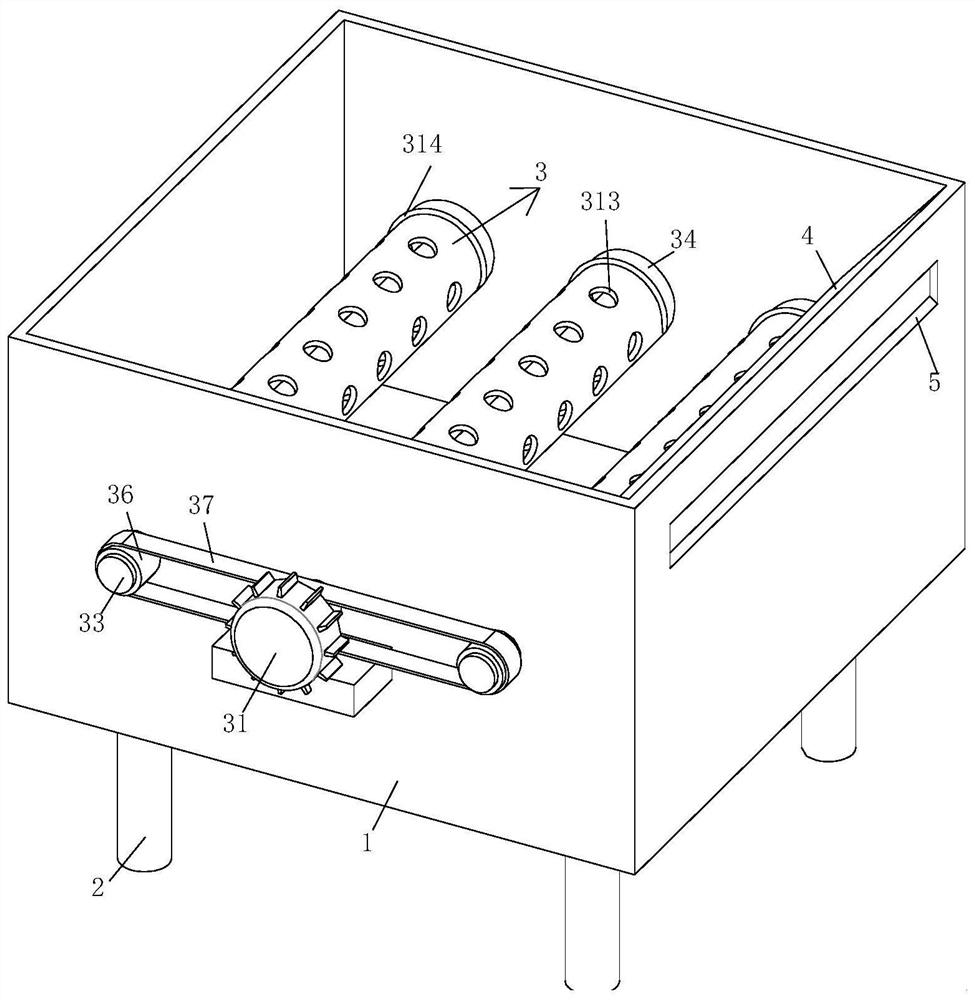 An inflatable cleaning device for long fur processing