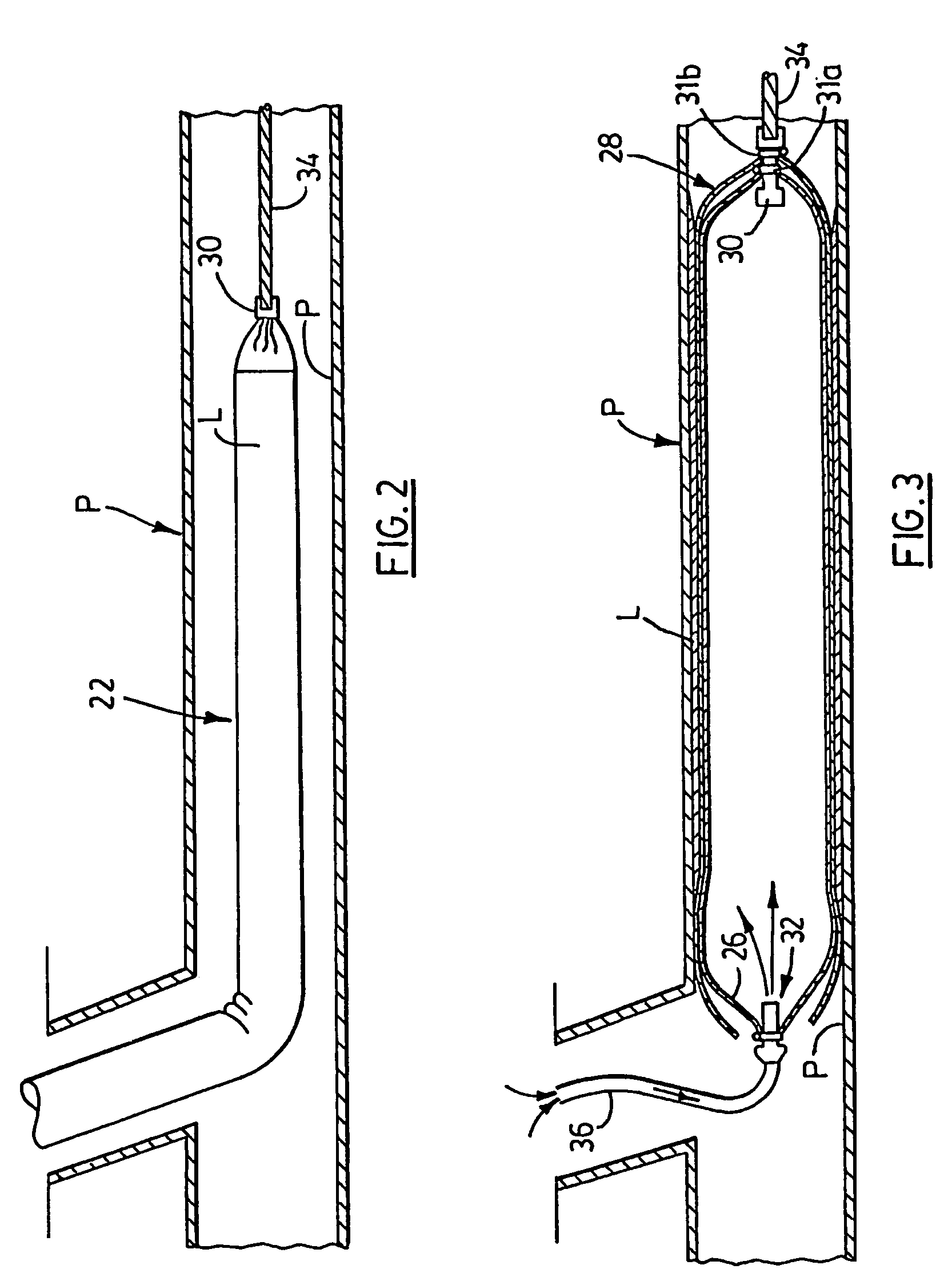 Installation assemblies for pipeline liners, pipeline liners and methods for installing the same