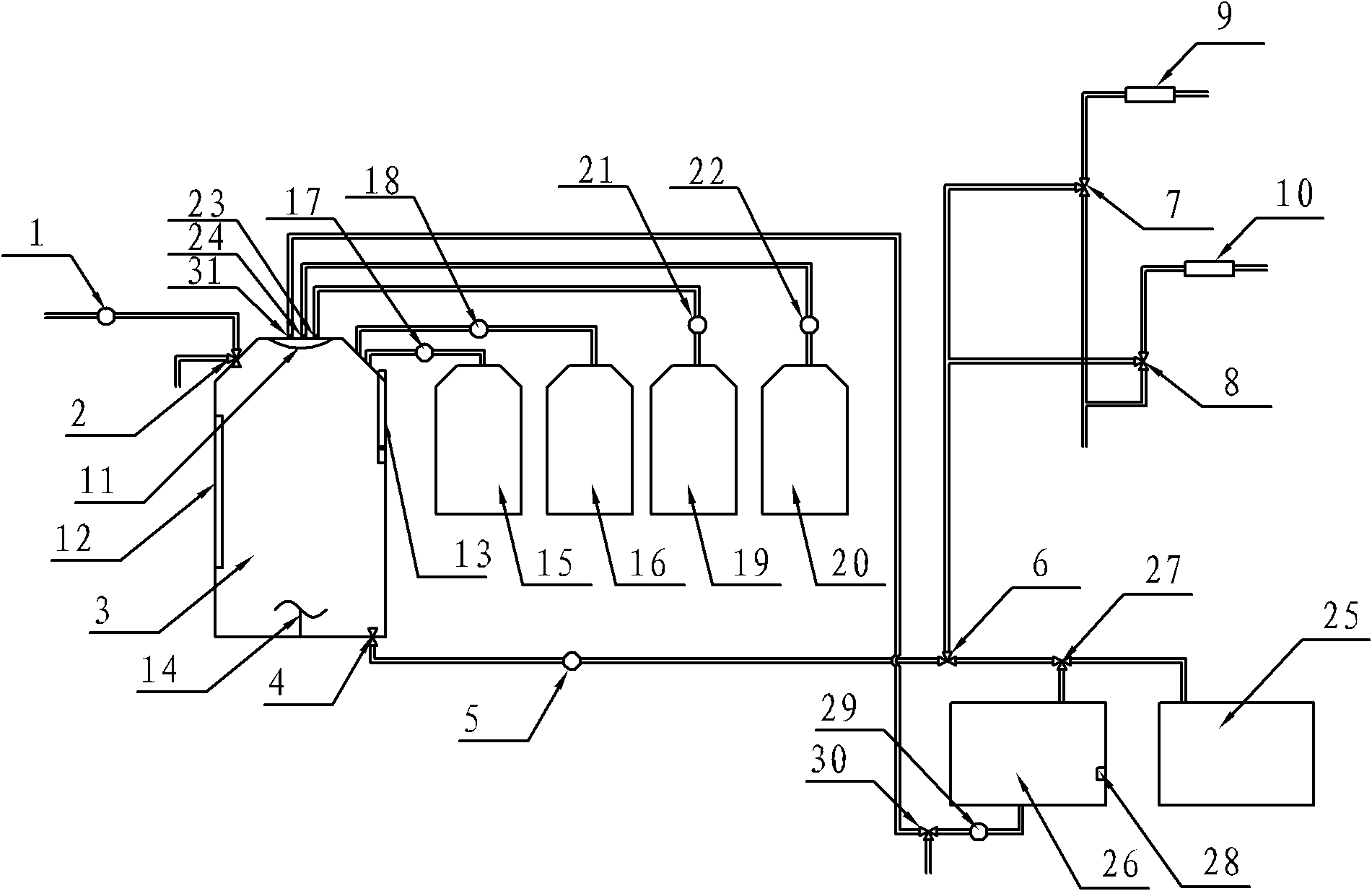 Water quality on-line monitoring automatic quality control system