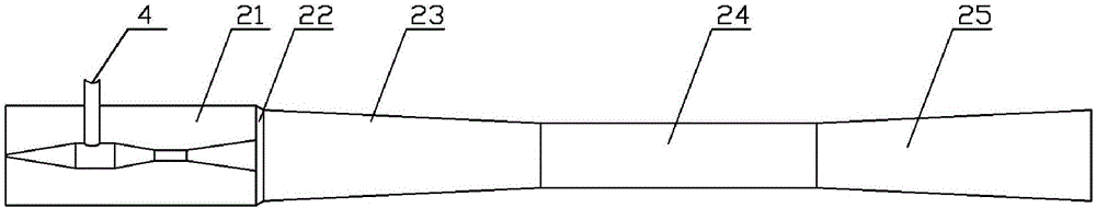 Ultrasonic engine jet pipe exhaust simulation test exhaust device