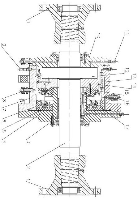 Automatic displacement compensation thrust bearing