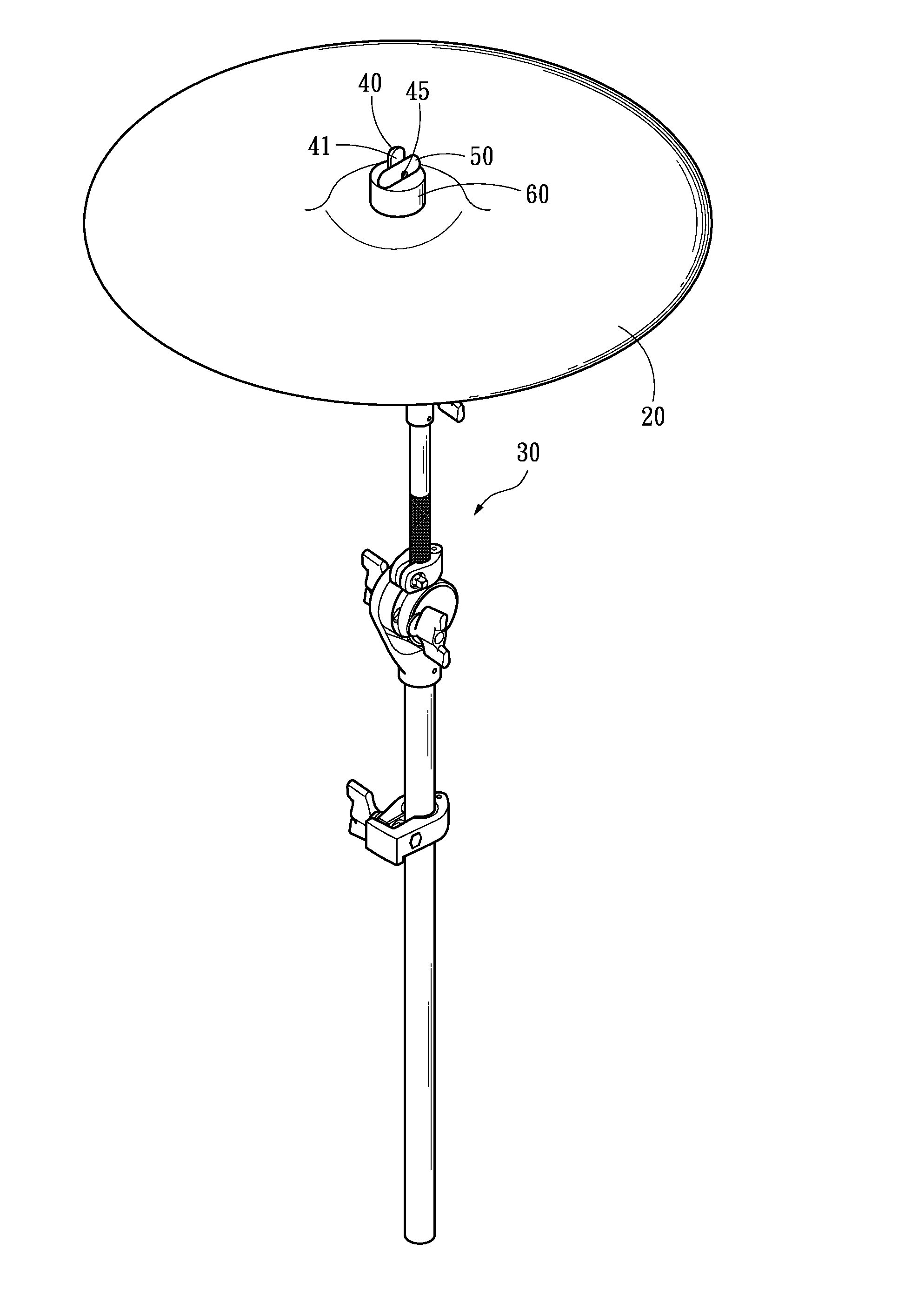 Cymbal support structure